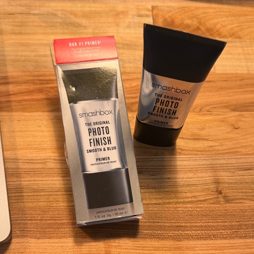 Smashbox Photo Finish Primer Tube and Box - Black, Silver, Red